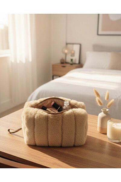 beePoint Beige Yumoş Large Volume Multi-Purpose Zipper Bag