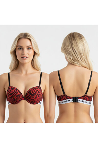 BONBON Women's Supported Underwire Leopard Patterned Bra Bb2189