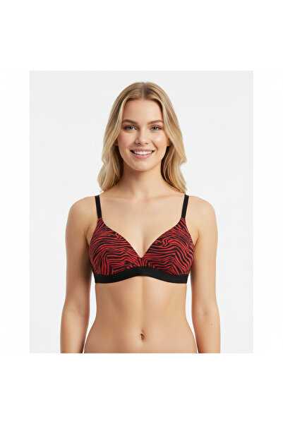 BONBON Women's Underwire-Free Non-Padded Leopard Pattern First Bra Bb2191