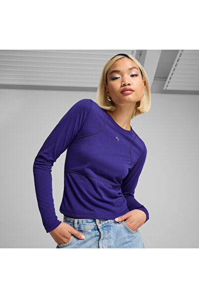 Puma Womens THE FAST RACE Long Sleeve Top - Blue