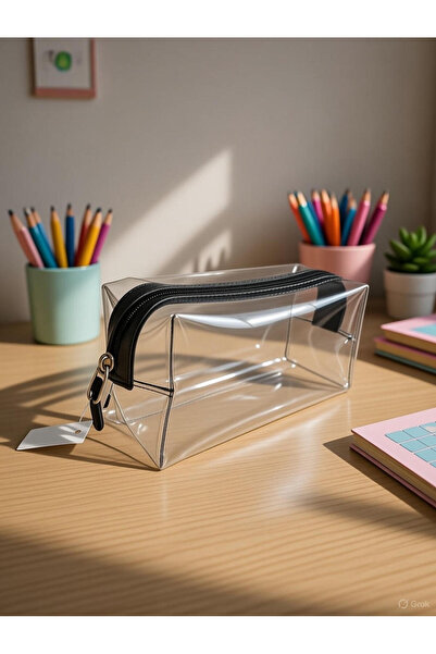 cosmoplex Şeffaf Makyaj Çantası 21x9x8