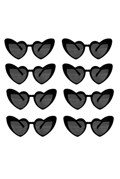 Choice 8pcs set-F Bachelorette Party Heart Shaped Glasses Black White Pink Av...