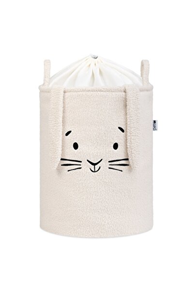 SIPO Premium Basket Fluffy Boucle Bear, 43 liters, foldable with sturdy handl...