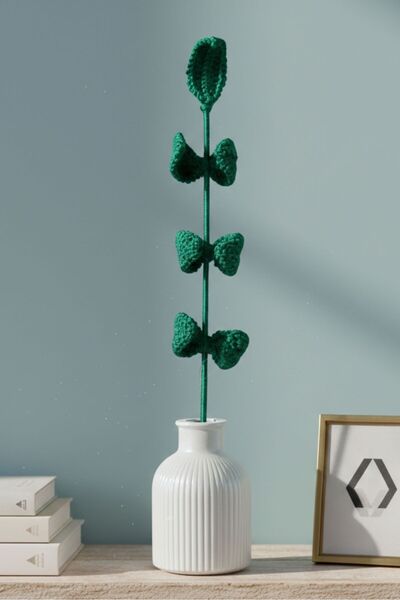 Uretti - Tuğba 9352 4426 Hand Knitted Decorative Flower Branch