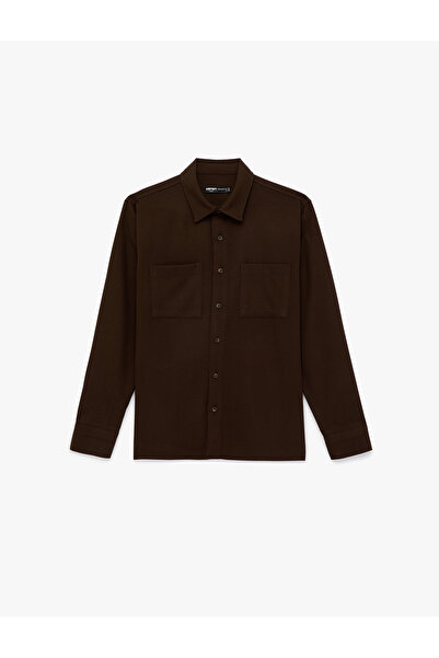 Koton Regular Fit Cepli Klasik Yaka Uzun Kollu Gömlek