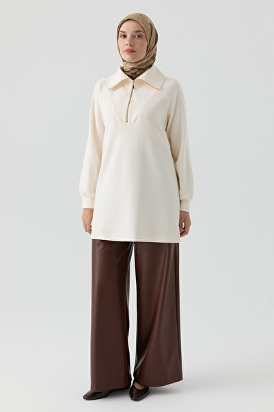 Tuğba Suni Deri Pantolon - Kahve