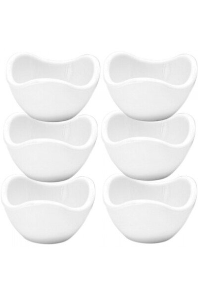 Raki Set 6 boluri ramekin melamina 6,5x6,5x3,5cm alba