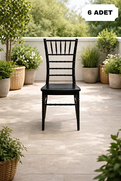Modalife 6 Adet Soho Siyah Sandalye / Balkon-bahçe-mutfak