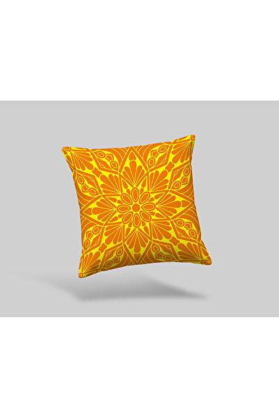 Karkan Tekstil Mandala Patterned Decorative Throw Pillow Cover