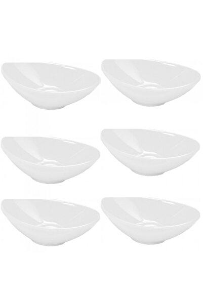 Culinaro Σετ 6 λοξά μπολ από μελαμίνη 10x6x3cm λευκά
