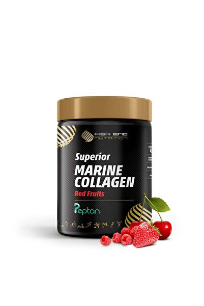 HighEnd مكمل غذائي عالي الجودة من مسحوق الكولاجين السمكي بنكهة الفواكه الحمرا...