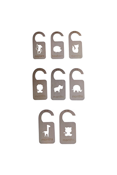 OEM Set of 8 baby clothes dividers, wood, natural