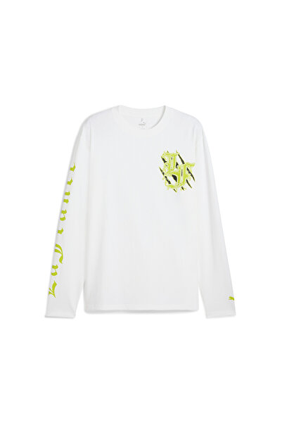 Puma Mens x LAMELO BALL LaFrance Assist Long Sleeve T-Shirt - White