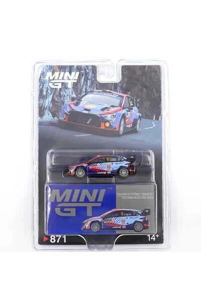 mini gt نموذج سيارة هيونداي i20 N رالي 1 هايبرد 2024 الفائزة بمونتي كارلو بمق...
