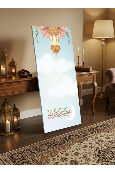 LOWHA لوحة جدارية قماشية على إطار خشبي مع حامل خلفي، بتصميم رمضان كريم