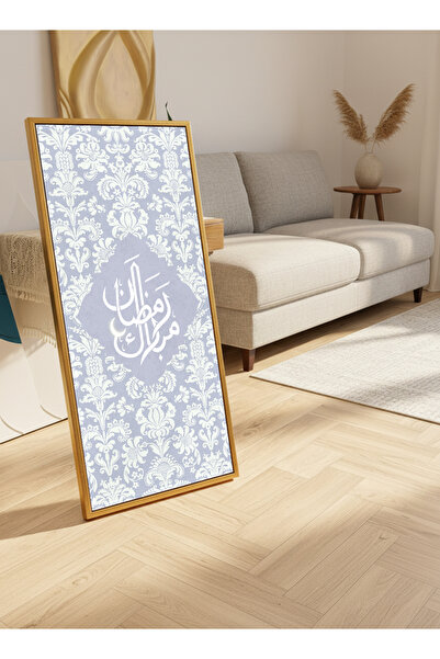 LOWHA لوحة جدارية قماشية على إطار خشبي بإطار ذهبي عائم وحامل خلفي، تتميز بتصم...