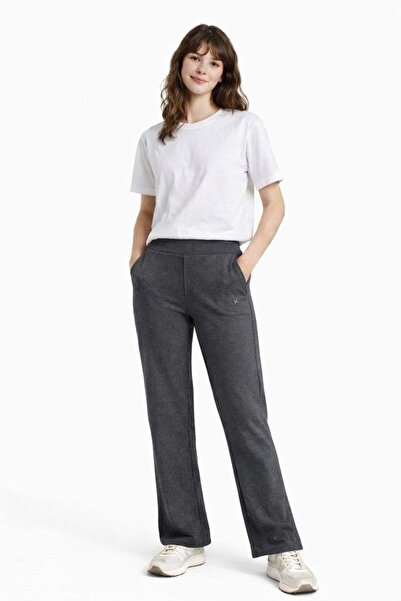 RAPAPA Women's Anthracite Straight-Leg Trousers –1778