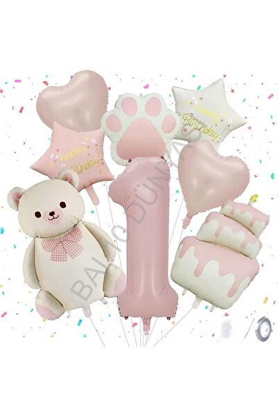 BEST PARTİ Retro Colors Concept Birthday Party Set Age-1