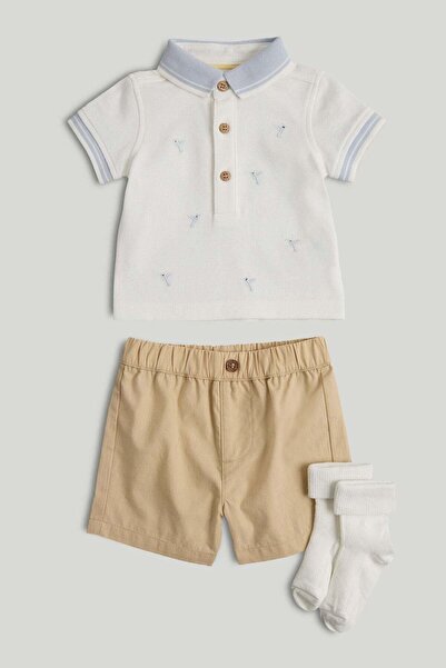 MOTHERCARE طقم مكون من قميص بولو وشورت وجوارب