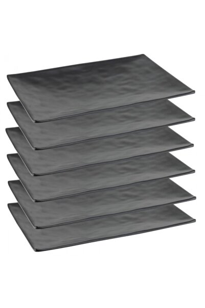 Raki Set 6 platouri dreptunghiulare melamina SHIBUI 30x20,5x2,5cm