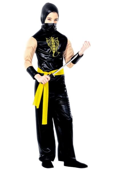 Widmann Children's ninja costume with muscles Size: 130 cm (6-7 years)