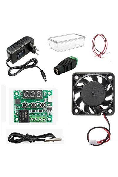 Devre Dünyası DC 12V Adaptörlü Dijital Termostat Sıcaklık Kontrol Kartı ile 1...