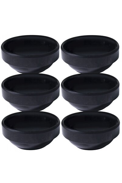 Culinaro Set 6 boluri suprapozabile 7cm culoare neagra