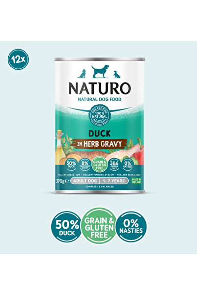 Naturo Conserva Adult cu Carne de Rata, Fructe si Legume in Sos cu Ierburi Ar...