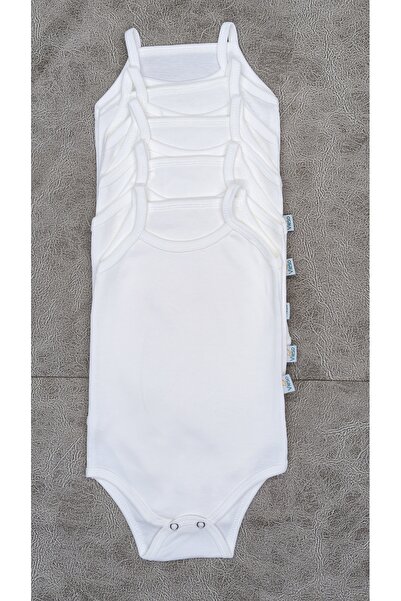 Livik 5'li %100 Pamuk İp Askılı Bebek Çıtçıtlı Body Atlet Zıbın Kız - Erkek(2...