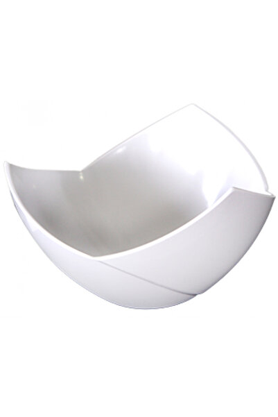 Culinaro Bol triunghiular din melamina alb 27x27xh15cm