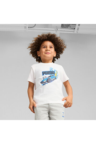 Puma Kids Boys x HOT WHEELS Graphic T-Shirt - White