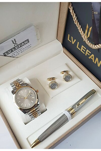 GLAMORA Men's waterproof set with cufflinks, pen, and luxury box