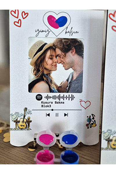 Dekor Vagonu Kişiye Özel Fotoğraflı Spotify Barkodlu Plaka Ve Parmak İzi Boya...