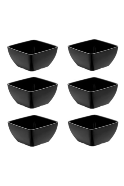 Raki Set 6 boluri melamina negru Volma 12x12xh6,5