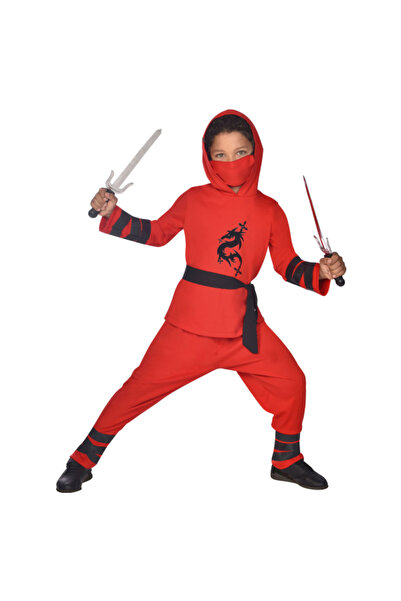 Widmann Red dragon ninja costume for children Size: 105 cm (2-3 years)