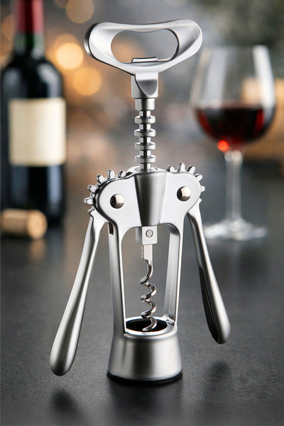 Prima Nova Stainless Steel Corkscrew - Metallic