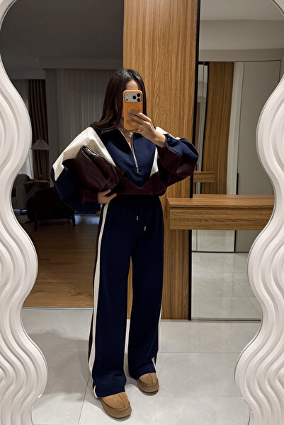 Gizem Ecemiş Jeremy Lacivert Renk Garnili Takım