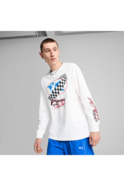 Puma Mens GRAPHICS Moto Relaxed T-Shirt - White