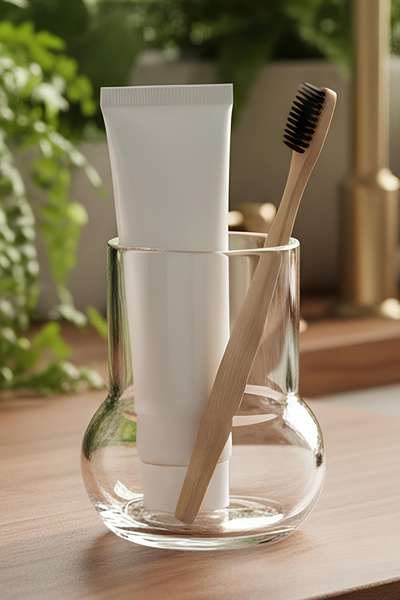 Oduman Modern Minimalist Cam Diş Fırçalık - Banyo Organizeri (11 cm)