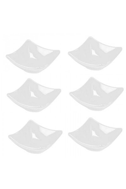 Culinaro Set 6 boluri patrate melamina White 8,5x8,5x3,5cm