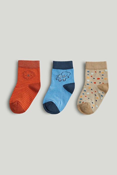 MOTHERCARE 3 Pack Safari Baby Socks