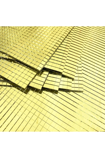 Seçkin Trend Self-Adhesive Mirrored Square Gold Sticker 30X30 cm