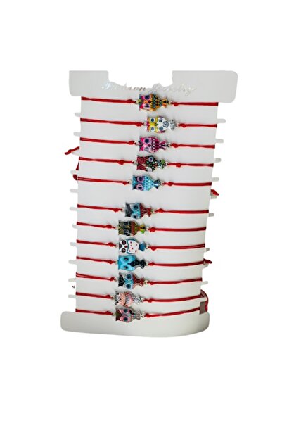 OEM Set de 12 brățări metalice colorate cu bufnițe - Krista®