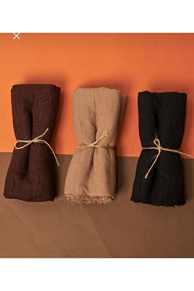 Store Bambu Doğal Kraş Şal | Düz Renk, Kaymayan Hafif Dokulu Şal (3adet fiyatı