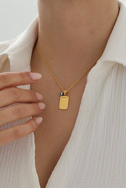 YAVUZ KUYUMCULUK 14 Ayar Altın Nazar Boncuklu Gram Altın Çerçeve Kolye - Gram...