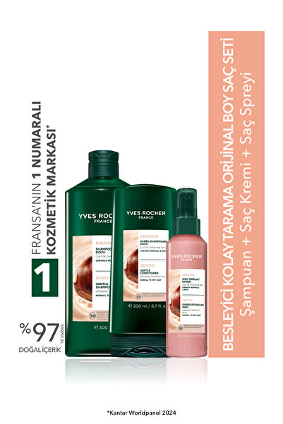 Yves Rocher Besleyici Kolay Tarama Orjinal Boy Saç Seti- Şampuan 300ml & Saç ...