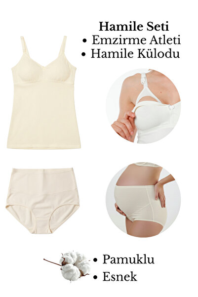 Andro Wear 2-Piece Maternity Set & Nursing Undershirt and Maternity Panties, ...