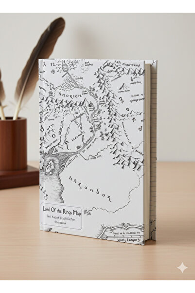 Space License Caiet cu copertă rigidă și linii de ghidare, cu design Harta Pă...