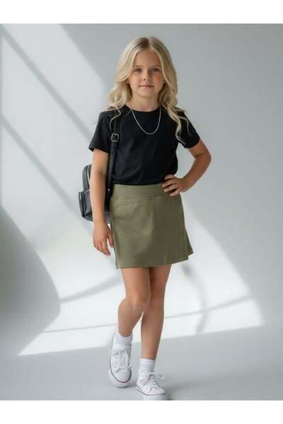 Zekids Детска памучна пола-шорти