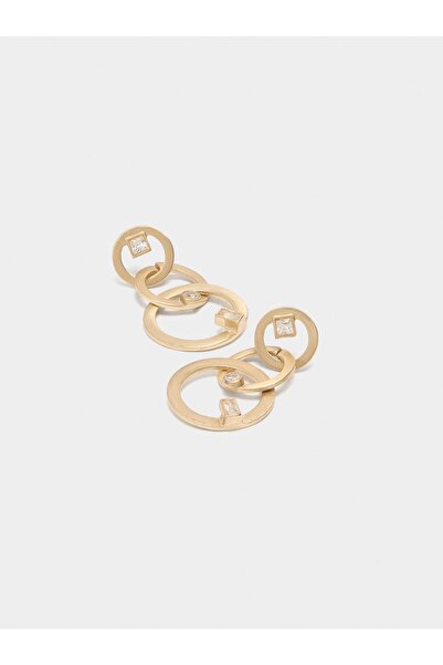 PARFOIS Zirkonlu Uzun Halka Küpe